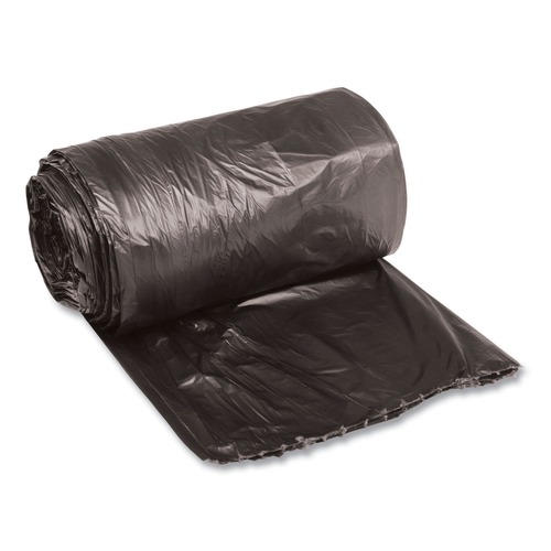 Trash Bags | Boardwalk H4832RKKR01 L-Grade Can Liners, 24 x 32, 12-16gal, .35mil, Black (50 Bags/Roll, 10 Rolls/Carton) image number 0