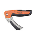 Knives | Klein Tools 44218 Cable Skinning Folding Lockback Electricians Utility Knife with Replaceable Hawkbill Blade image number 4