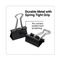 New Arrivals | Universal UNV10210VP Binder Clips in Zip-Seal Bag - Medium, Black/Silver (36/Pack) image number 2