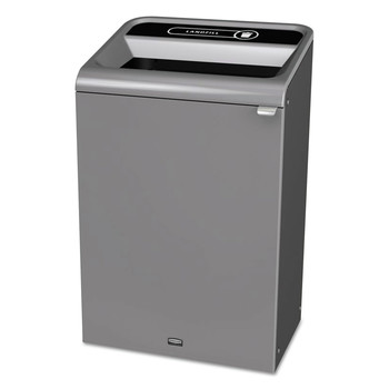 TRASH WASTE BINS | Rubbermaid Commercial 1961628 33 gal. Landfill Configure Indoor Recycling Waste Receptacle - Gray