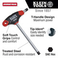 Klein Tools JTH9E11 Journeyman 9 in. x 3/16 in. T-Handle Hex Key image number 1
