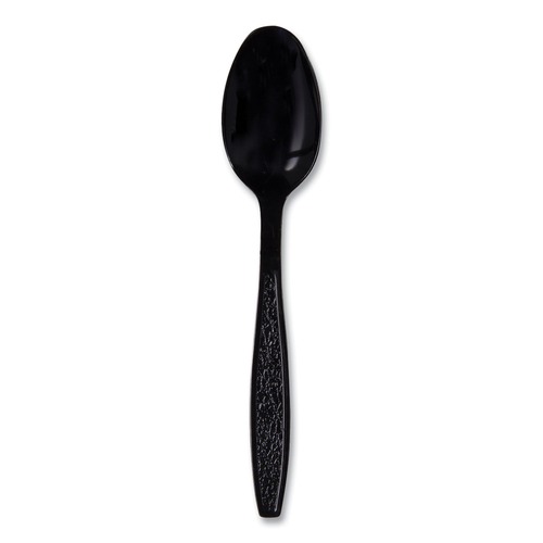 Dart GDR7TS-0004 Guildware Extra Heavyweight Polystyrene Plastic Spoons - Black (1000/Carton) image number 0