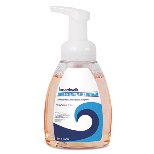 Boardwalk 5710-06-GCE00 Antibacterial Foam Hand Soap, Fruity, 7.5 Oz Pump Bottle, 6/carton image number 0