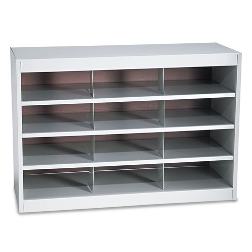 Office Desks & Workstations | Safco 9254GR 37.5 in. x 15.75 in. x 25.75 in. 12 Pocket Steel Project Center Organizer image number 0