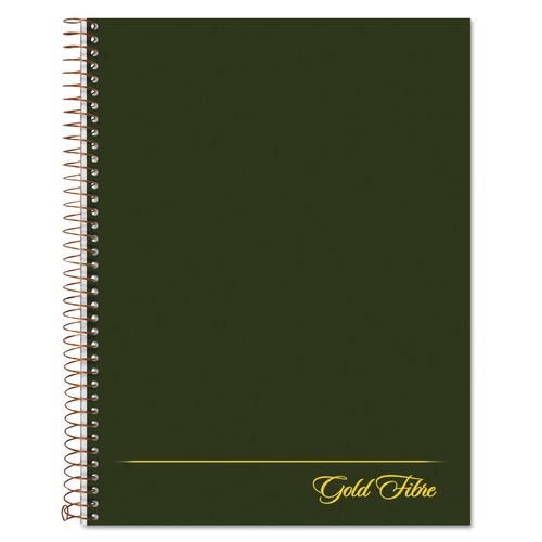 Ampad 20-816 Gold Fibre 84 Sheet 7.25 in. x 9.5 in. Project Management Format 1 Subject Wirebound Notebook - Green Cover image number 0