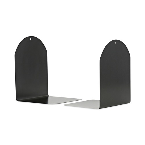 Universal UNV54071 6 in. x 5 in. x 7 in. Metal Magnetic Bookends - Black (1 Pair) image number 0