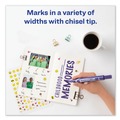 Avery 08884 Marks-A-Lot Chisel Tip Desk Style Permanent Marker Set - Extra Large, Purple (12-Piece) image number 5
