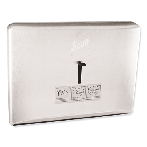 Scott KCC 09512 16.6 in. x 2.5 in. x 12.3 in. Personal Seat Cover Dispenser - Stainless Steel image number 0