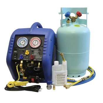 PRODUCTS | Mastercool 69100-55R 115V Complete A/C Recovery System with Leak Detector Kit