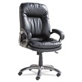 OIF OIFGM4119 Executive Swivel/Tilt Leather High-Back Chair (Fixed Arched Arms/Black) image number 2