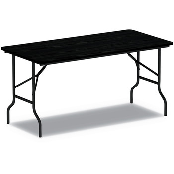 Alera ALEFT727230BK Rectangular Wood Folding Table - Black