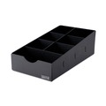 Linen and Table Accessories | Vertiflex Commercial Grade VFCC-169 8.75 in. x 16 in. x 5.25 in. Condiment Caddy - Black image number 3