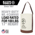 Cases and Bags | Klein Tools 5104 Leather-Bottom Canvas Bucket image number 1