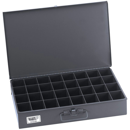 Klein Tools 54448 12 in. x 18 in. x 3 in. 32 Compartment Parts Storage Box - X-Large image number 0