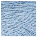 Mops | Boardwalk BWK503BLEA Cotton/ Synthetic Fiber Super Loop Wet Mop Head - Large, Blue image number 4