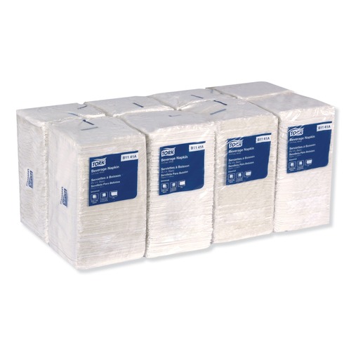 Paper Towels and Napkins | Tork B1141A 1-Ply 9.13 in. x 9.13 in. Universal Beverage Napkins - White (4000 Napkins/Carton) image number 0