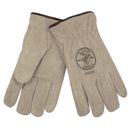 Work Gloves | Klein Tools 40014 Suede Cowhide Lined Drivers Gloves - Large image number 0