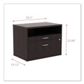 Alera ALELS583020ES Open Office Series Low 29.5 in. x 19.13 in. x 22.88 in. File Cabient Credenza - Espresso image number 4