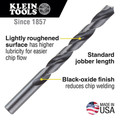 Save an extra 15% off Klein Tools! | Klein Tools 53103 118 Degree Regular Point 7/64 in. High-Speed Drill Bit image number 1