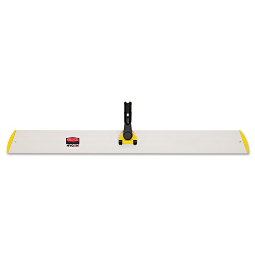 Mops | Rubbermaid Commercial HYGEN FGQ58000YL00 HYGEN 36-1/10 in. Quick Connect Single-Sided Aluminum Wet/Dry Mop Frame (Yellow) image number 0