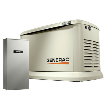 STANDBY GENERATORS | Generac 70438 Guardian Series 22 KW/19.5 KW Air Cooled Home Standby Generator with Wi-Fi with Whole House 200 Amp Transfer Switch (non CUL)