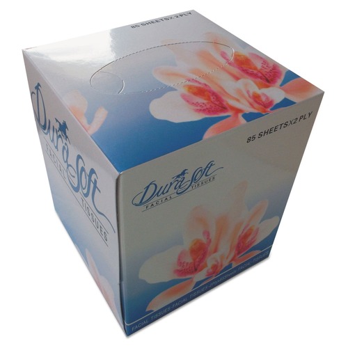 Tissues | GEN GEN852E Facial Tissue Cube Box, 2-Ply, White, 85 Sheets/box, 36 Boxes/carton image number 0