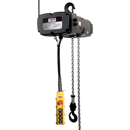 JET 140118 230V 16.8 Amp TS Series 2 Speed 3 Ton 20 ft. Lift 3-Phase Electric Chain Hoist image number 0