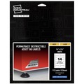 Avery 60537 PermaTrack 1.25 in. x 2.75 in. Destructible Asset Tag Labels - White (14-Piece/Sheet 8-Sheet/Pack) image number 0