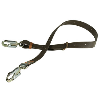 FALL PROTECTION | Klein Tools KG5295-8L 8 ft. Positioning Strap with 6-1/2 in. Snap Hook - Brown