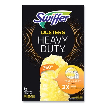 Swiffer 21620BX Dust Lock Fiber, Heavy Duty Dusters Refill (6/Box)