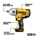 Impact Wrenches | Dewalt DCF899P2 20V MAX XR Cordless Lithium-Ion 1/2 in. Brushless Detent Pin Impact Wrench with 2 Batteries image number 6