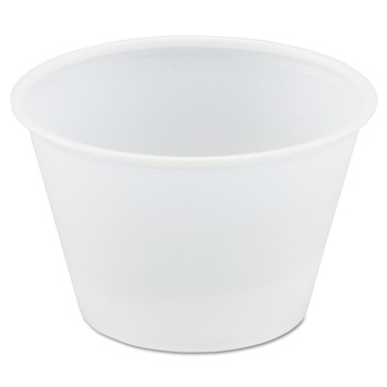 Dart P400N 4 oz. Polystyrene Portion Cups - Translucent (2500/Carton)