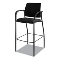 HON HICS7.F.E.IM.CU10.T Ignition 300 lbs. Capacity Fixed Arm 4-Way Stretch Mesh Back Cafe Height Stool - Black image number 10