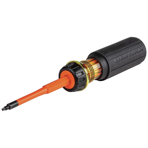 Klein Tools 32287 2-in-1 Square Bit #1 and #2 Flip-Blade Insulated Screwdriver image number 0