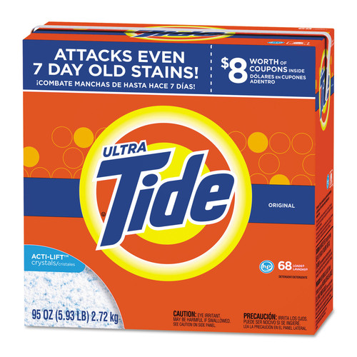 Cleaning & Janitorial Supplies | Tide 84997 95 oz. Box HE Laundry Detergent Powder - Original Scent (3-Piece/Carton) image number 0