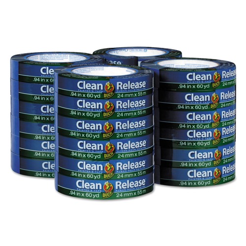 Duck 284371 Clean Release 0.94 in. x 60 yds., 3 in. Core, Painter's Tape - Blue (24/Carton) image number 0