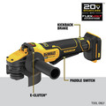 Dewalt DCG416B 20V MAX Brushless Lithium-Ion 4-1/2 in. - 5 in. Cordless Paddle Switch Angle Grinder with FLEXVOLT ADVANTAGE (Tool Only) image number 6
