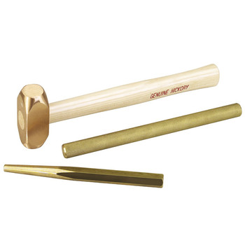 OTC Tools & Equipment 4606 3-Piece Brass Hammer and Punch Set