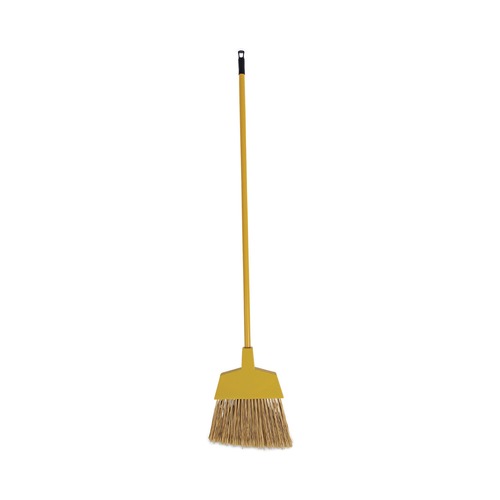 Cleaning and Janitorial Accessories | Boardwalk BWK932M 53 in. Handle Poly Bristle Angler Broom - Yellow (12-Piece) image number 0