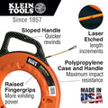 Fish Tape & Accessories | Klein Tools 56014 200 ft. Fiberglass Fish Tape with Spiral Leader image number 6