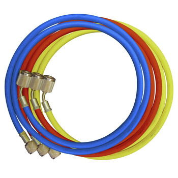 AIR HOSES AND REELS | Mastercool 45396 Standard and High-Pressure 1/4 in. SAE Hose Set with Automatic Shut-Off Valve Fittings