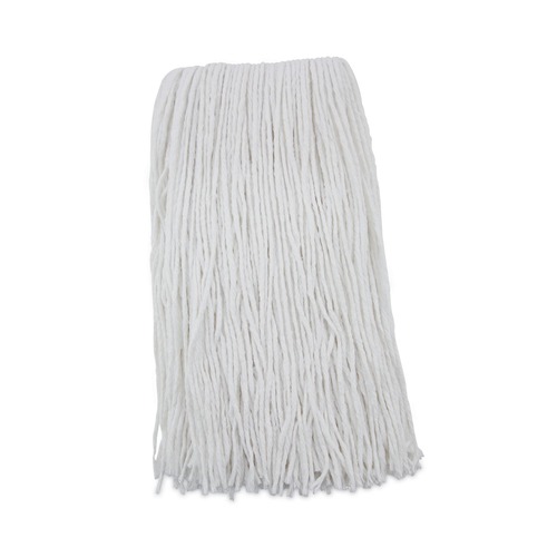 Mops | Boardwalk BWK220RCT 20 oz. Premium Rayon Cut-End Wet Mop Heads - White (12-Piece/Carton) image number 0