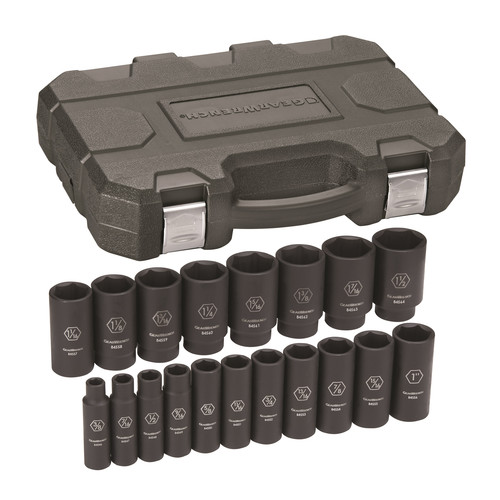 GearWrench 84934N 19-Piece SAE 1/2 in. Drive Deep Impact Socket Set image number 0