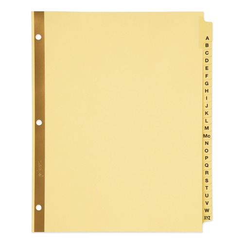 Friends and Family Sale - Save up to $60 off | Avery 11306 Preprinted Laminated Tab Dividers W/gold Reinforced Binding Edge, 25-Tab, Letter image number 0