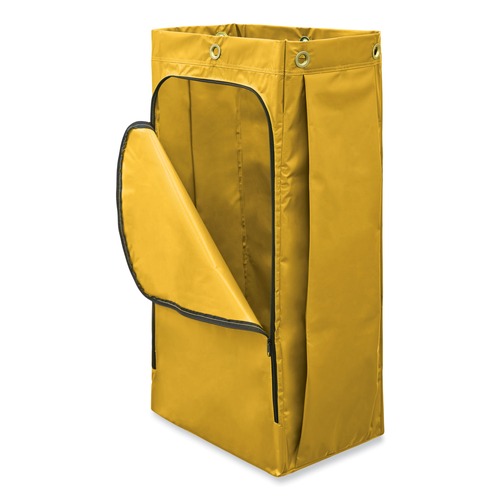 Carts | Rubbermaid Commercial 1966881 Vinyl 34-Gallon 17.5 in. x 33 in. Cleaning Cart Bag - Yellow image number 0