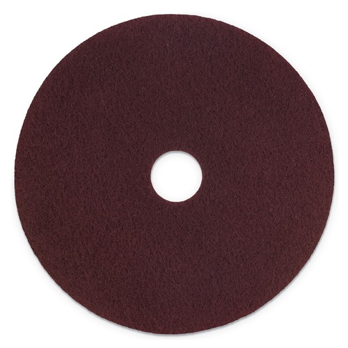 Cleaning and Janitorial Accessories | Scotch-Brite SPPP17 17 in. dia. Surface Preparation Pad Plus - Maroon (5/Carton) image number 0