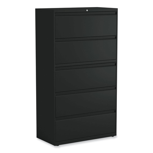 New Arrivals | Alera 25497 Five-Drawer Lateral File Cabinet - Black image number 0