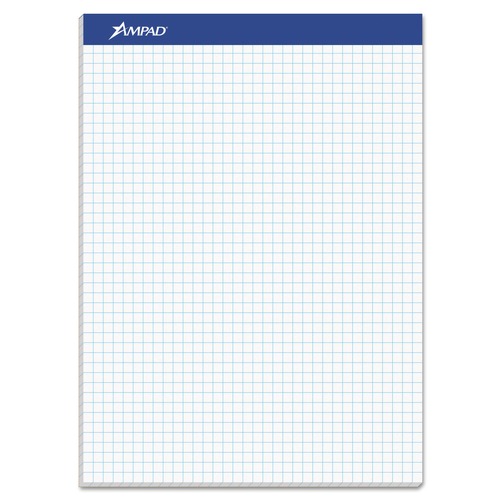 New Arrivals | Ampad 20-210 100 Sheet 4 sq/in. Quadrille Rule 8.5 in. x 11.75 in. Pad - White (1 Pad) image number 0