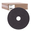 Cleaning and Janitorial Accessories | Boardwalk BWK4014BLA 14 in. Stripping Floor Pads - Black (5-Piece/Carton) image number 0