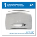 Scott 9601 Pro Coreless 14.25 in. x 9.75 in. x 14.25 in. Jumbo Roll Toilet Paper Dispenser - Stainless image number 1